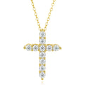 3.5Mm Moissanite Cross Pendant Necklace Statement Anniversary Gift for Women Men Engagement Wedding Bridal Fine Jewelry