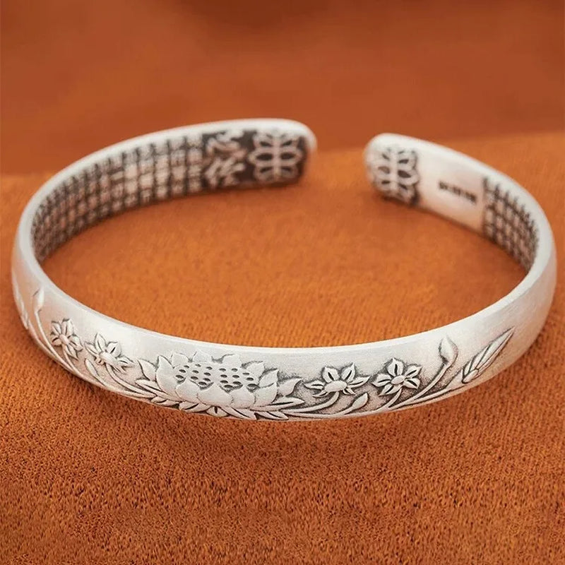 Elegant 925 Sterling Silver Round Bracelet Bangle - Trendy and Simple Design for Women's Jewelry Gift