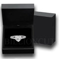 HOT 925 Sterling Silver Delicate Heart Bow Tie Design Sweet Luxury Shining Ring Romantic Engagement Ring for Women Jewelry Gift