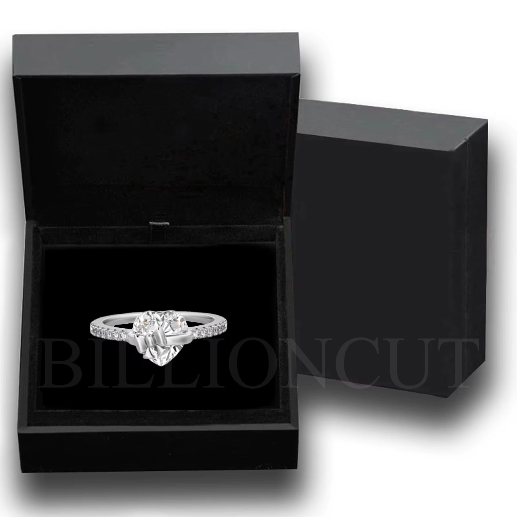 HOT 925 Sterling Silver Delicate Heart Bow Tie Design Sweet Luxury Shining Ring Romantic Engagement Ring for Women Jewelry Gift
