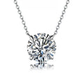 Moissanite Diamond 6.5Mm 1CT Necklace for Woman Pendant 925 Silver Necklace for Women Chains Party Bridal Fine Jewelry